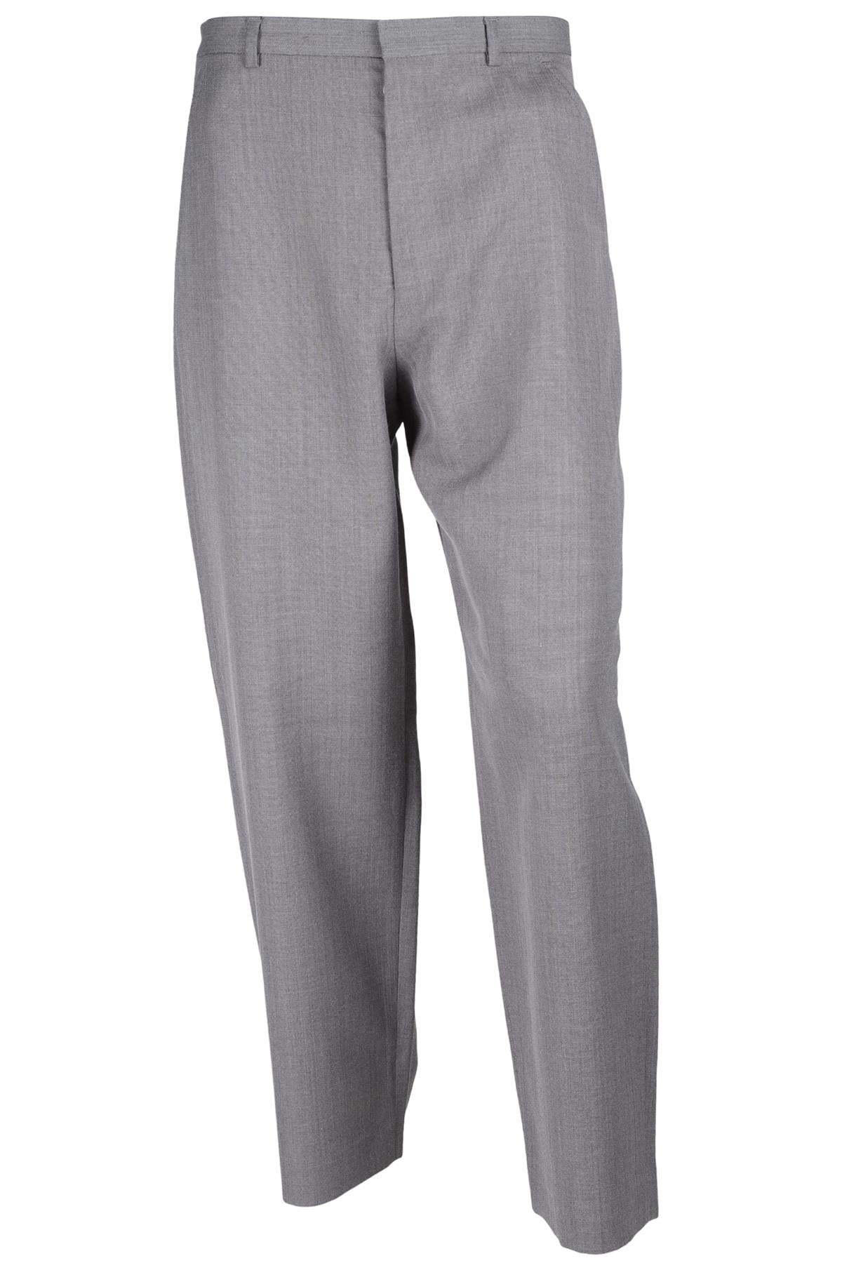 ACNE STUDIOS GREY MEN'S WOOL STRAIGHT LEG PANTS IT 46 UK/US W30