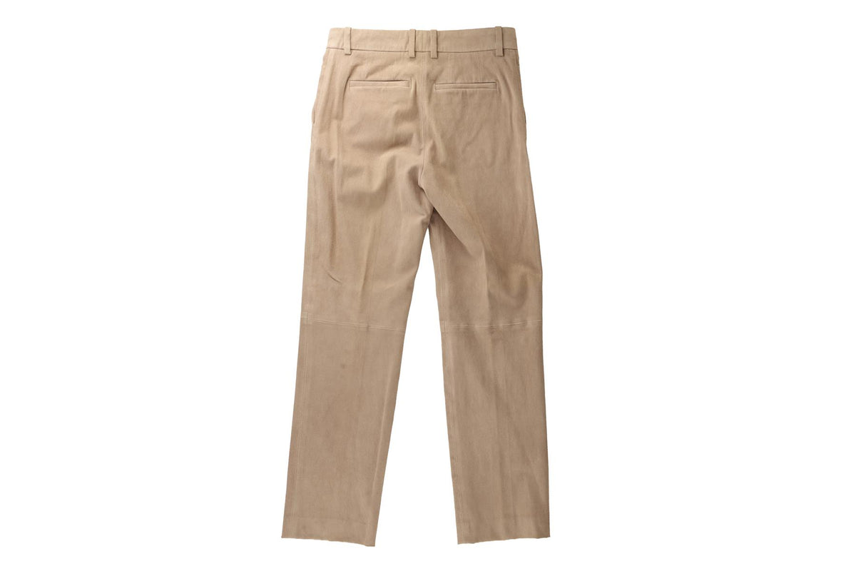 JOSEPH BEIGE SUEDE STRAIGHT LEG PANTS FR 36 UK 8