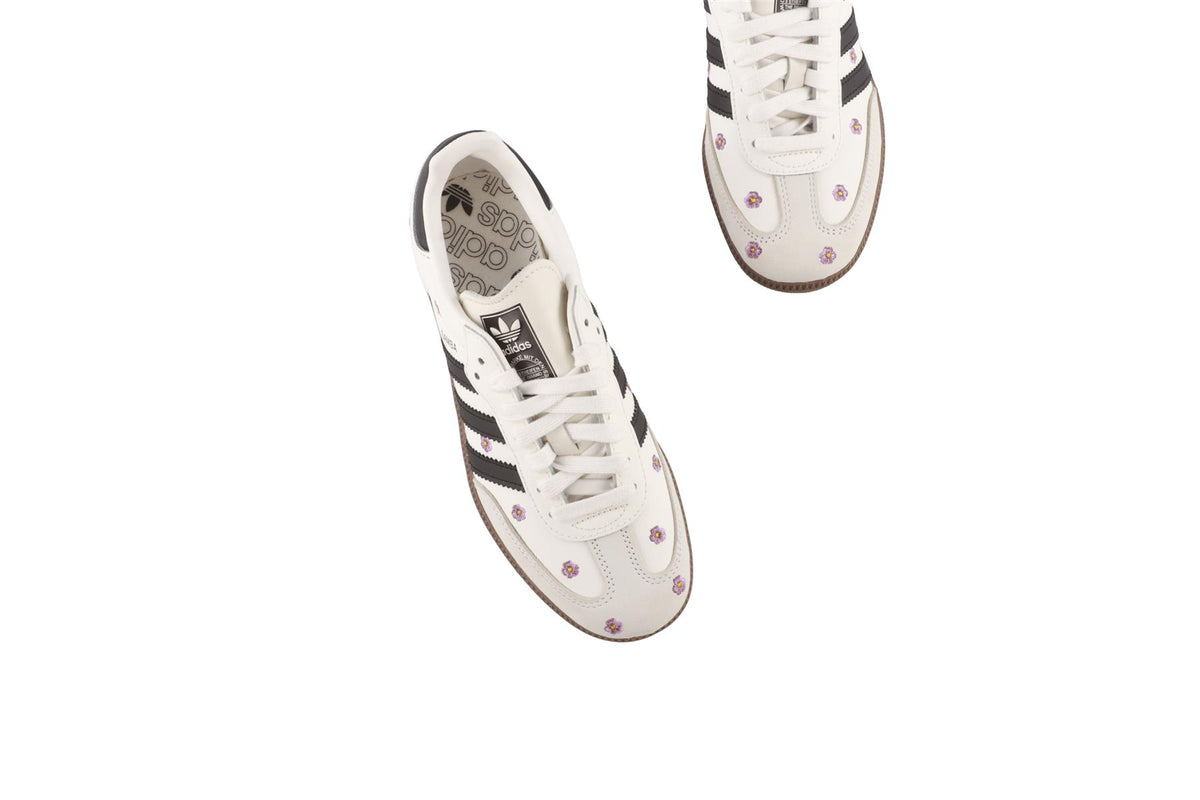 ADIDAS WHITE SAMBA PURPLE FLORAL SNEAKERS EU 37 1/3 UK 4.5 US 6
