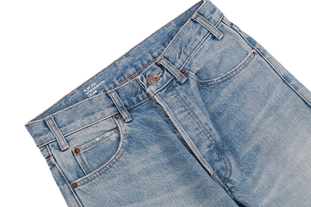 CELINE BLUE HIGH RISE STRAIGHT LEG JEANS W26 UK 8