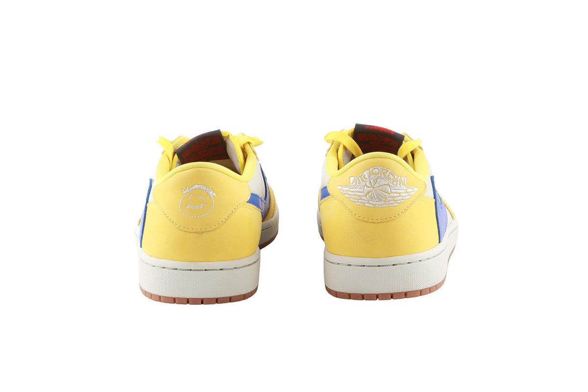 NIKE + TRAVIS SCOTT YELLOW MEN'S AIR JORDAN 1 CANARY/RACER BLUE SNEAKERS EU 47.5 UK 12 US 14.5