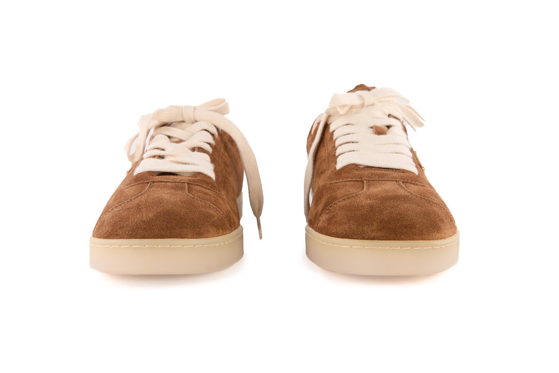 PRADA BROWN MEN'S LANE SUEDE SNEAKERS EU 43.5 UK 9.5 US 10.5