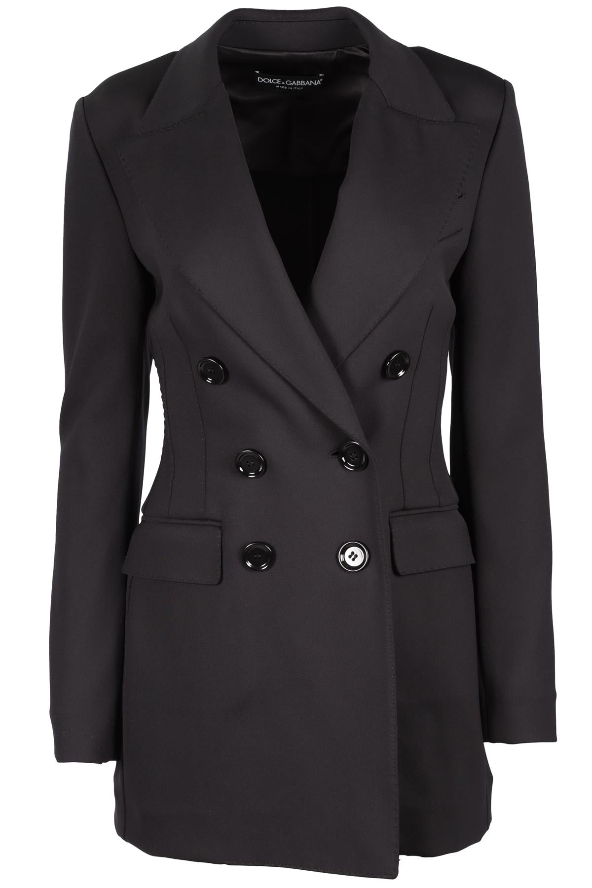 DOLCE & GABBANA BLACK SCUBA BLAZER IT 40 UK 8