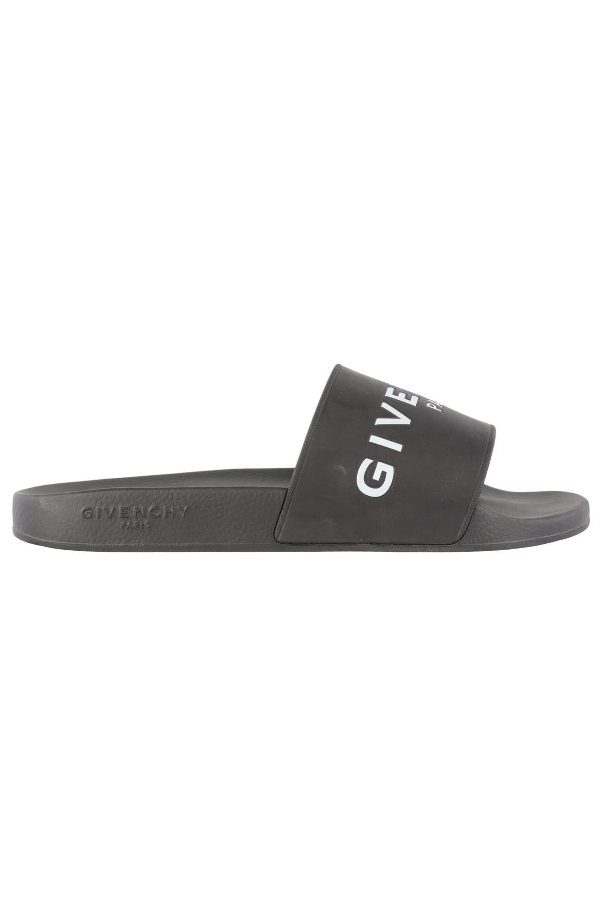 GIVENCHY BLACK MEN'S RUBBER SLIDES EU 43 UK 9 US 10