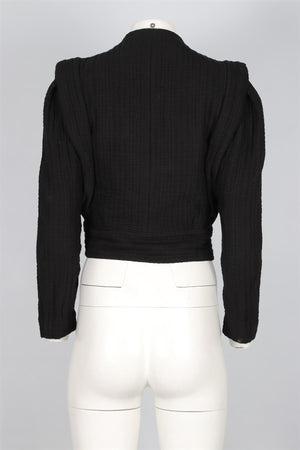 ISABEL MARANT BLACK COTTON JACKET FR 34 UK 6