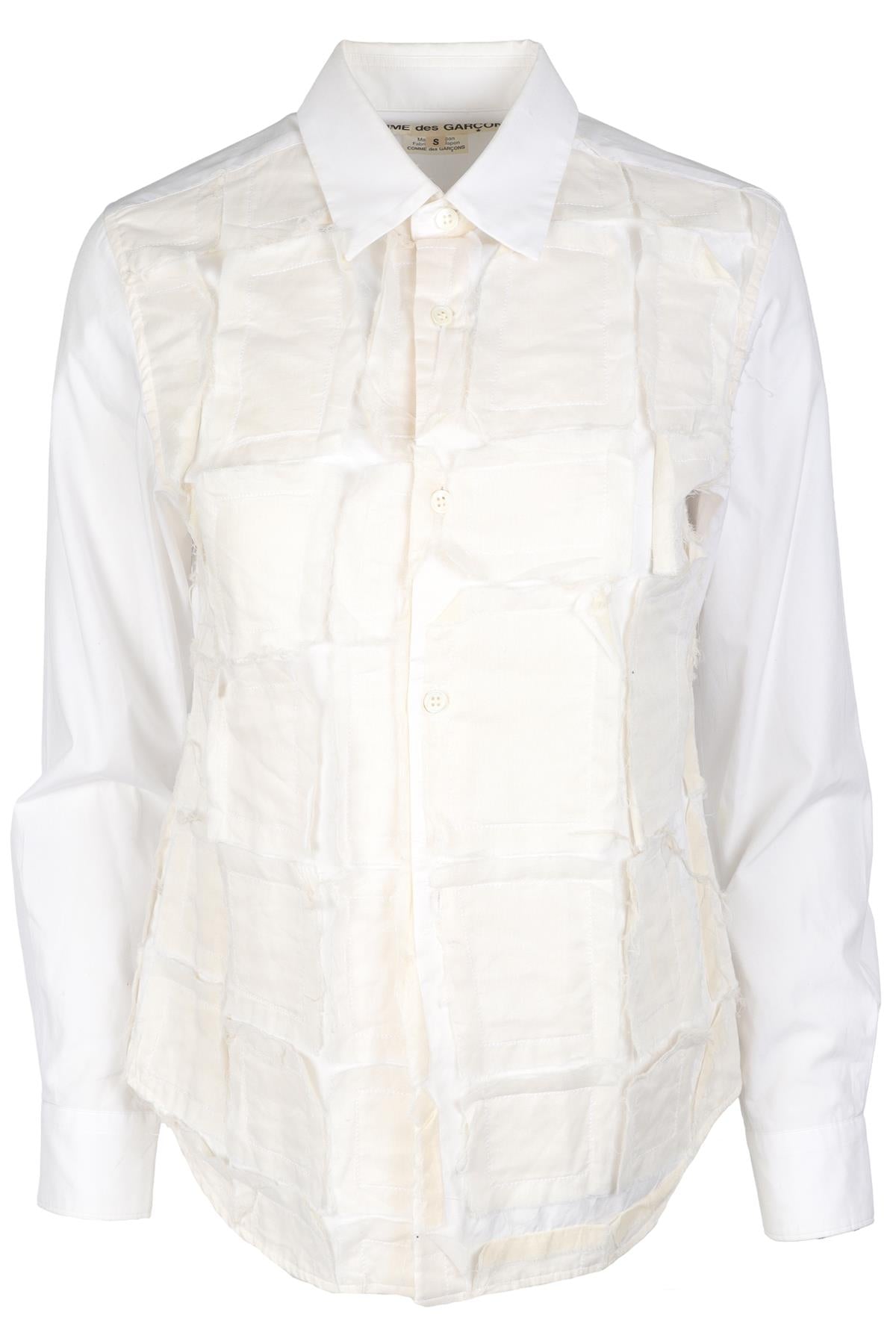 COMME DES GARCONS WHITE COTTON SHIRT SMALL
