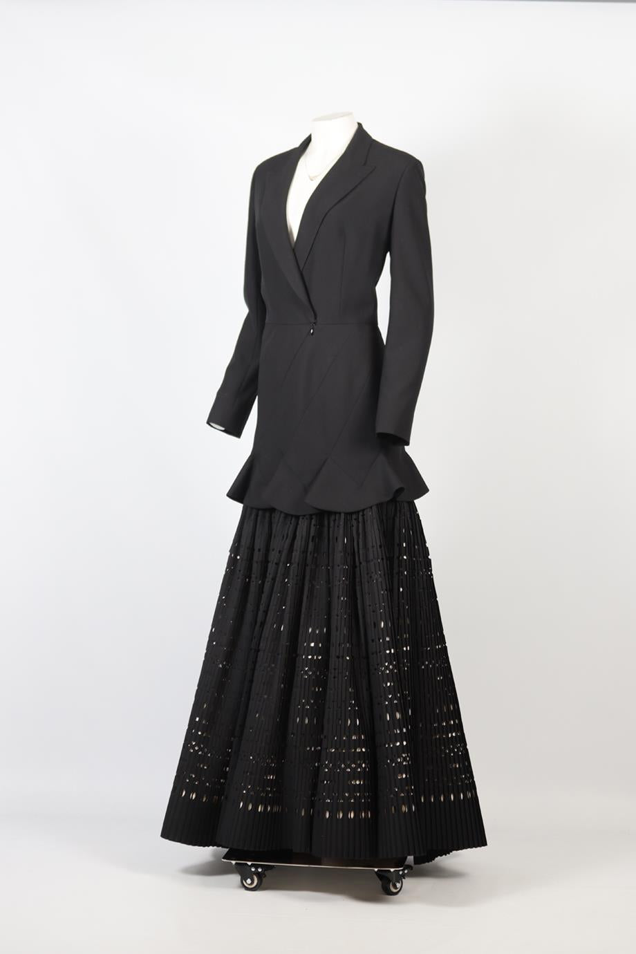 AZZEDINE ALAÏA HAUTE COUTURE WOOL BLEND GOWN LARGE