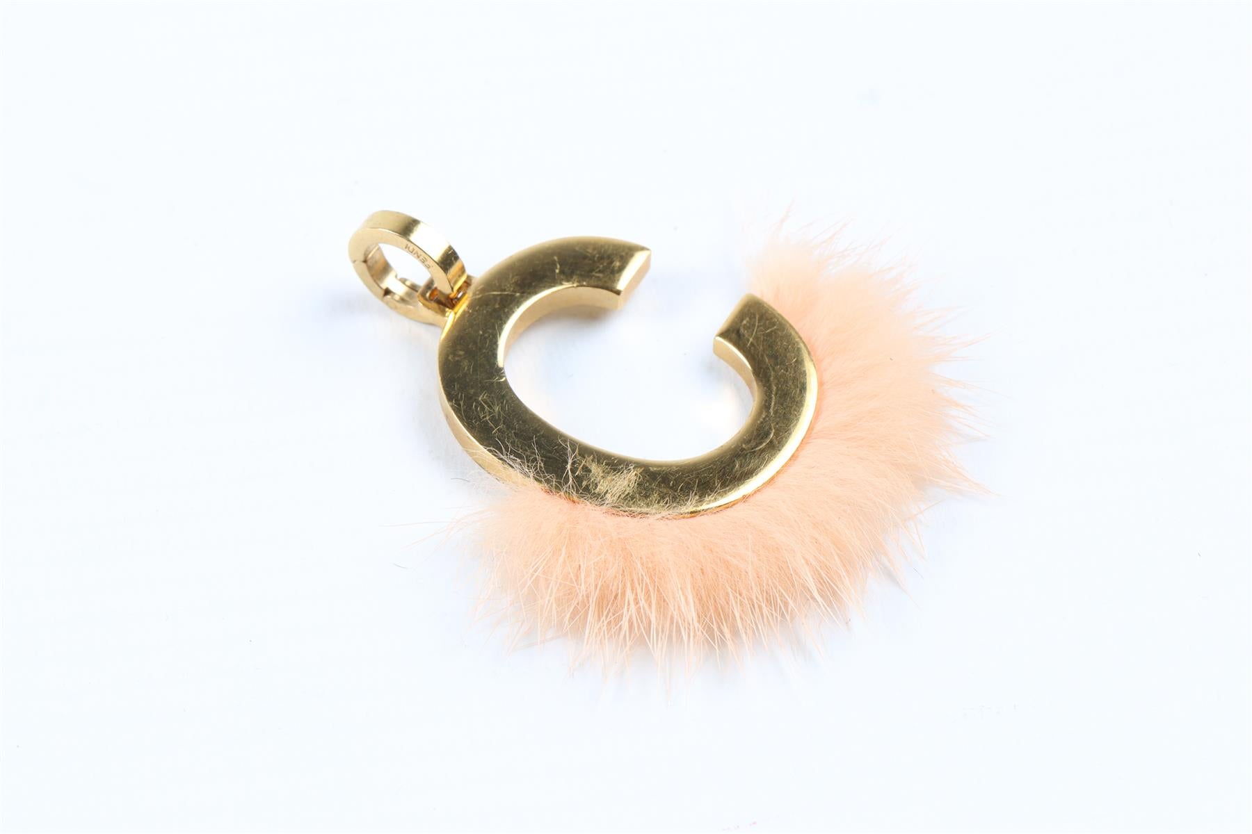 FENDI GOLD C INITIAL BAG CHARM