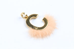 FENDI GOLD C INITIAL BAG CHARM