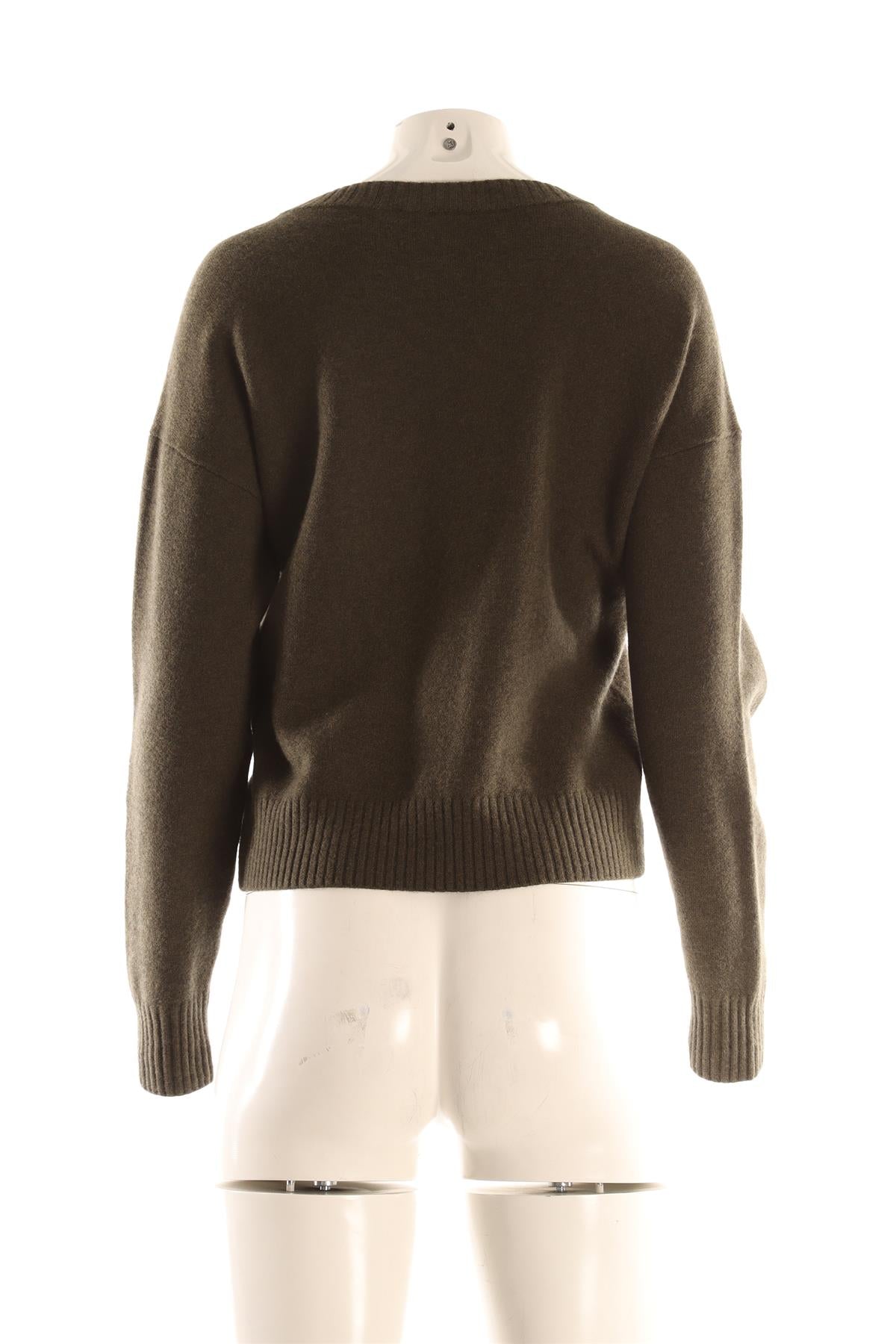 YVES SALOMON GREEN WOOL SWEATER SMALL