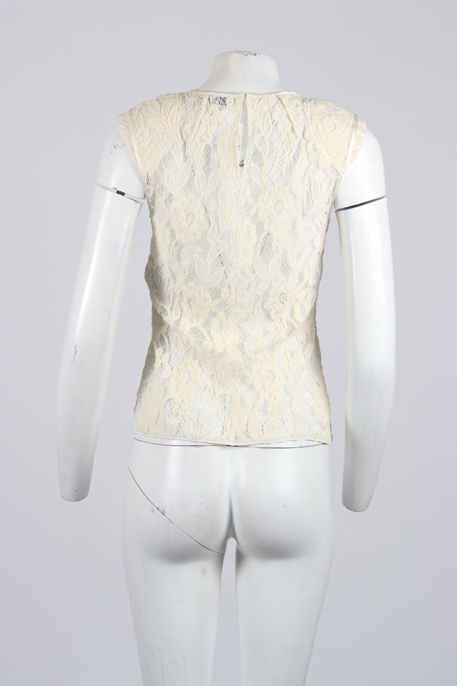 NINA RICCI LACE WOOL BLEND TOP FR 40 UK 12