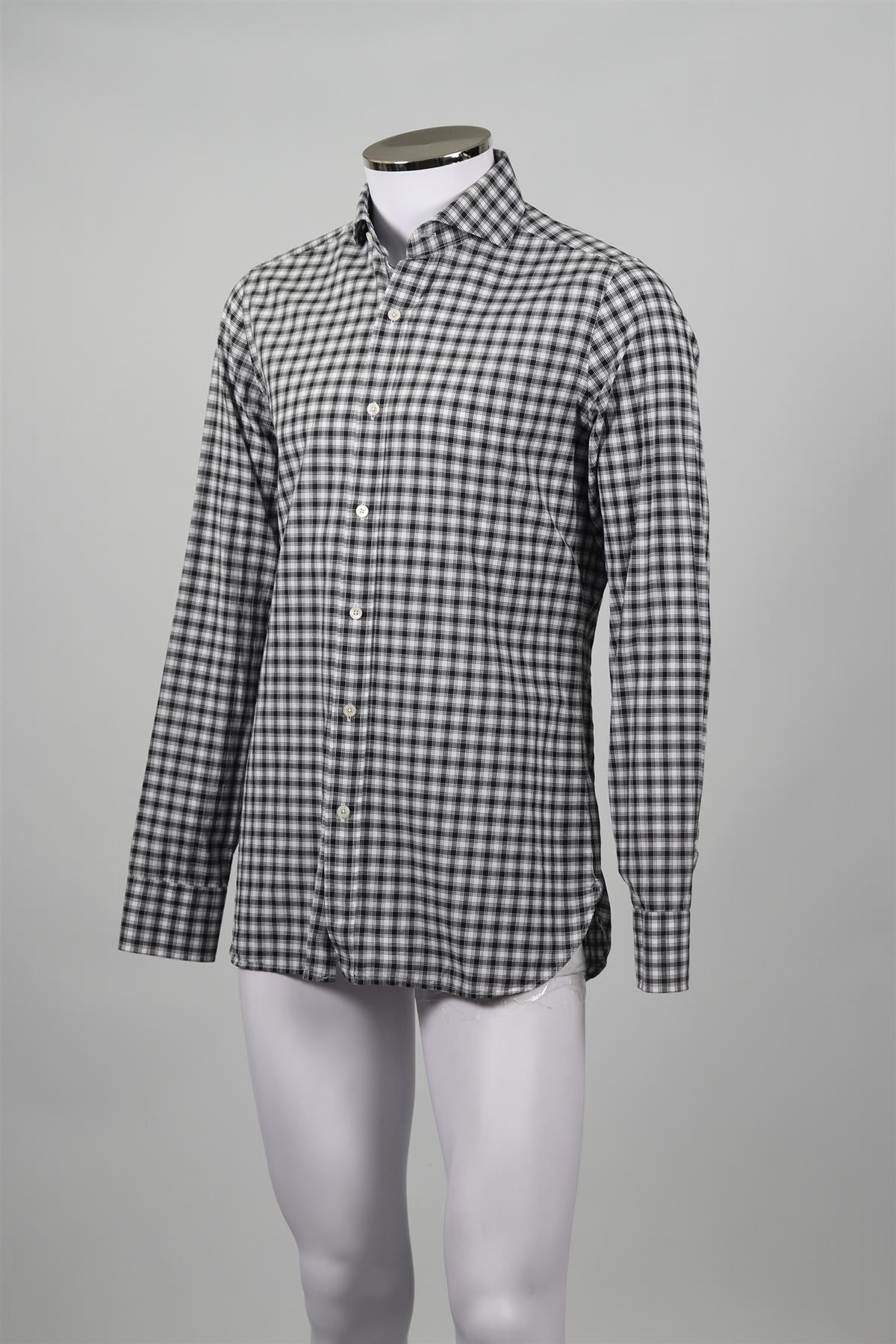 TOM FORD MEN'S CHECKED COTTON SHIRT EU 39 UK/US CHEST 38