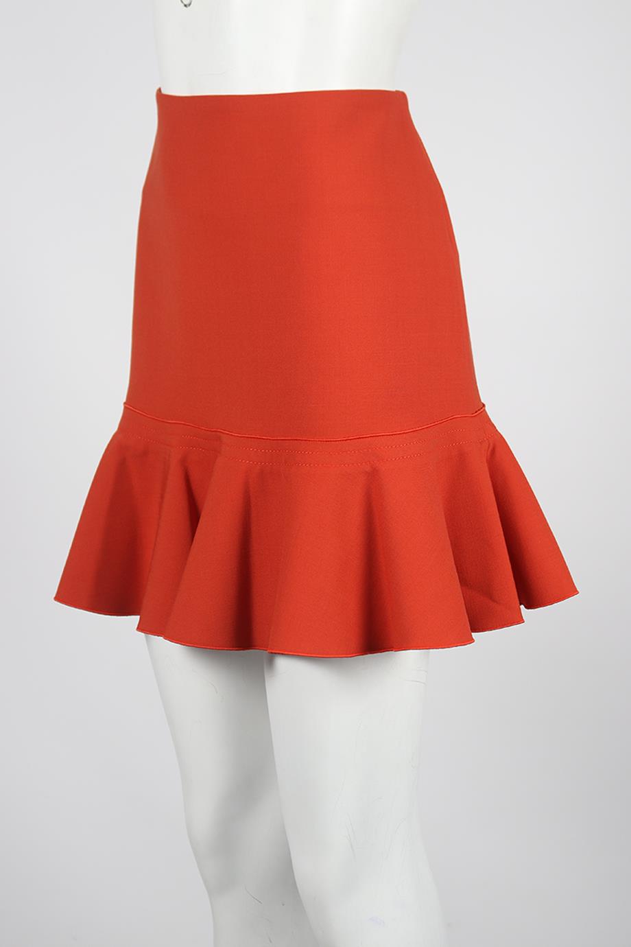 VICTORIA VICTORIA BECKHAM WOOL BLEND MINI SKIRT UK 10
