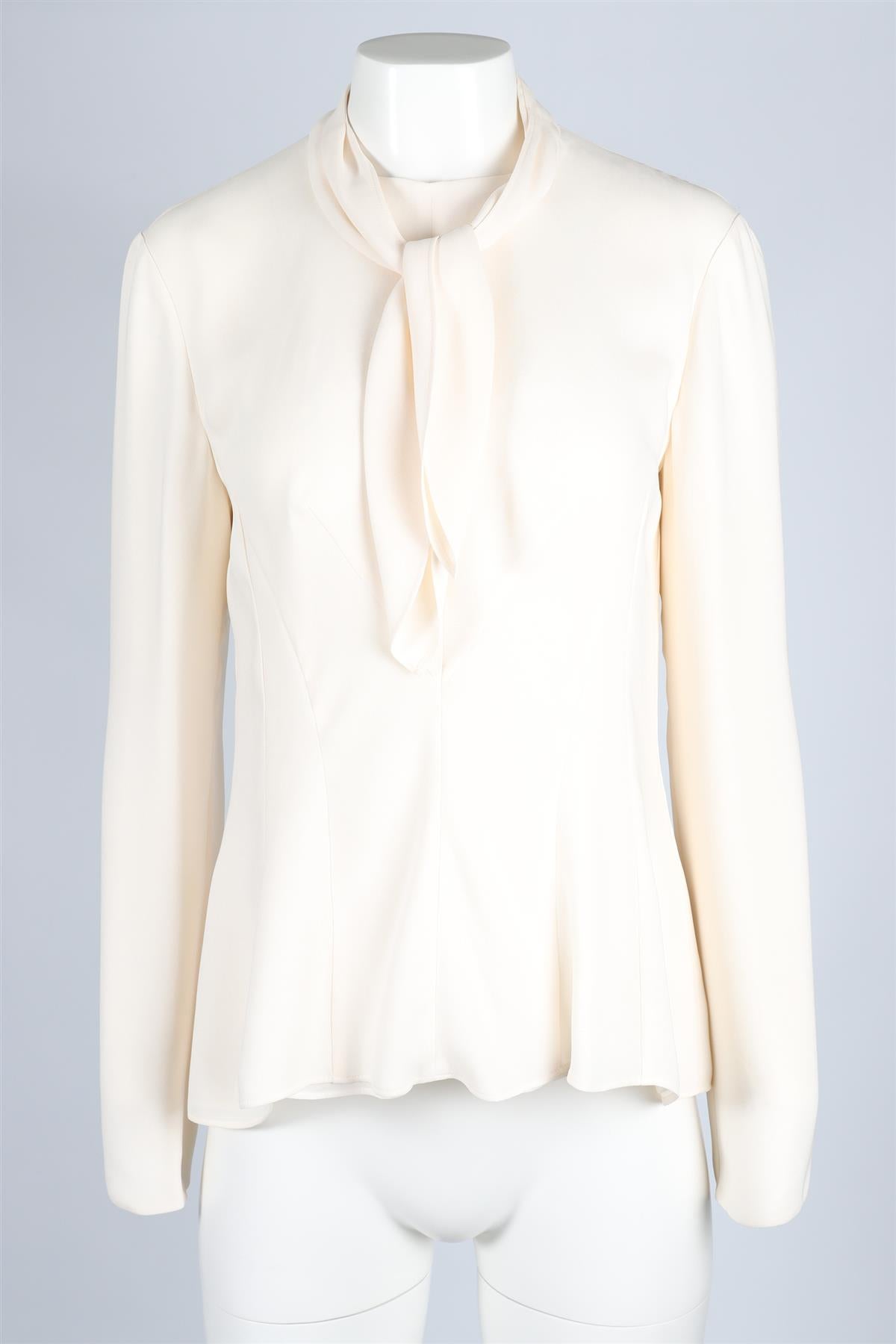 DEREK LAM IVORY SILK TOP UK 14