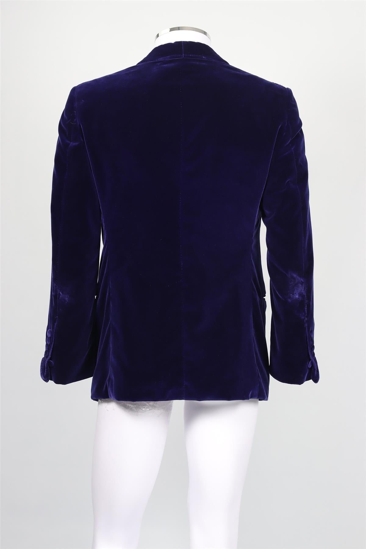 TOM FORD BLUE MEN'S VELVET BLAZER IT 52 UK 42