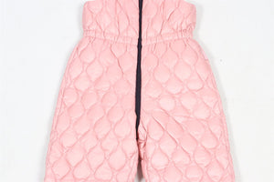 MONCLER PINK KIDS GIRLS PADDED SALOPETTES 2 YEARS