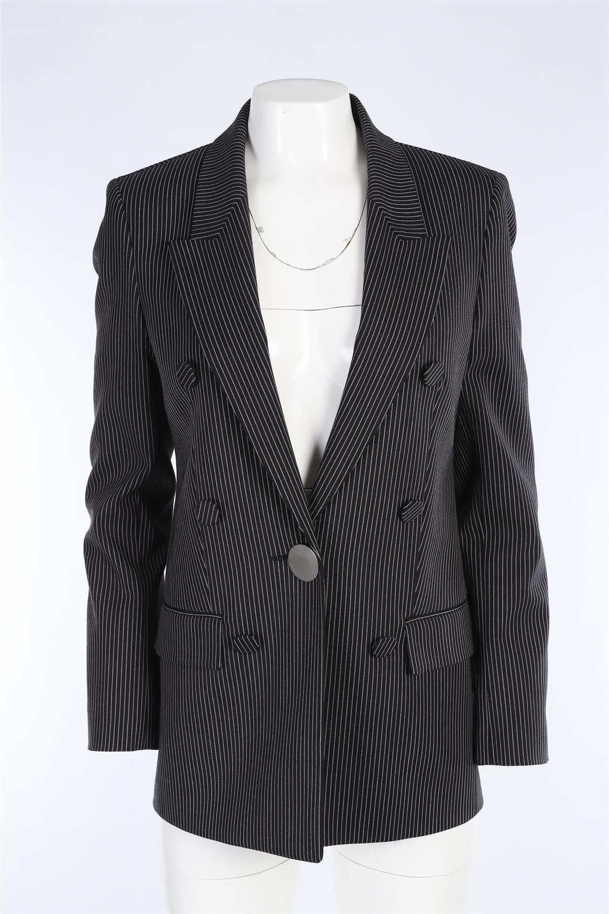 ALEXANDER WANG BLACK WOVEN BLAZER US 4 UK 8