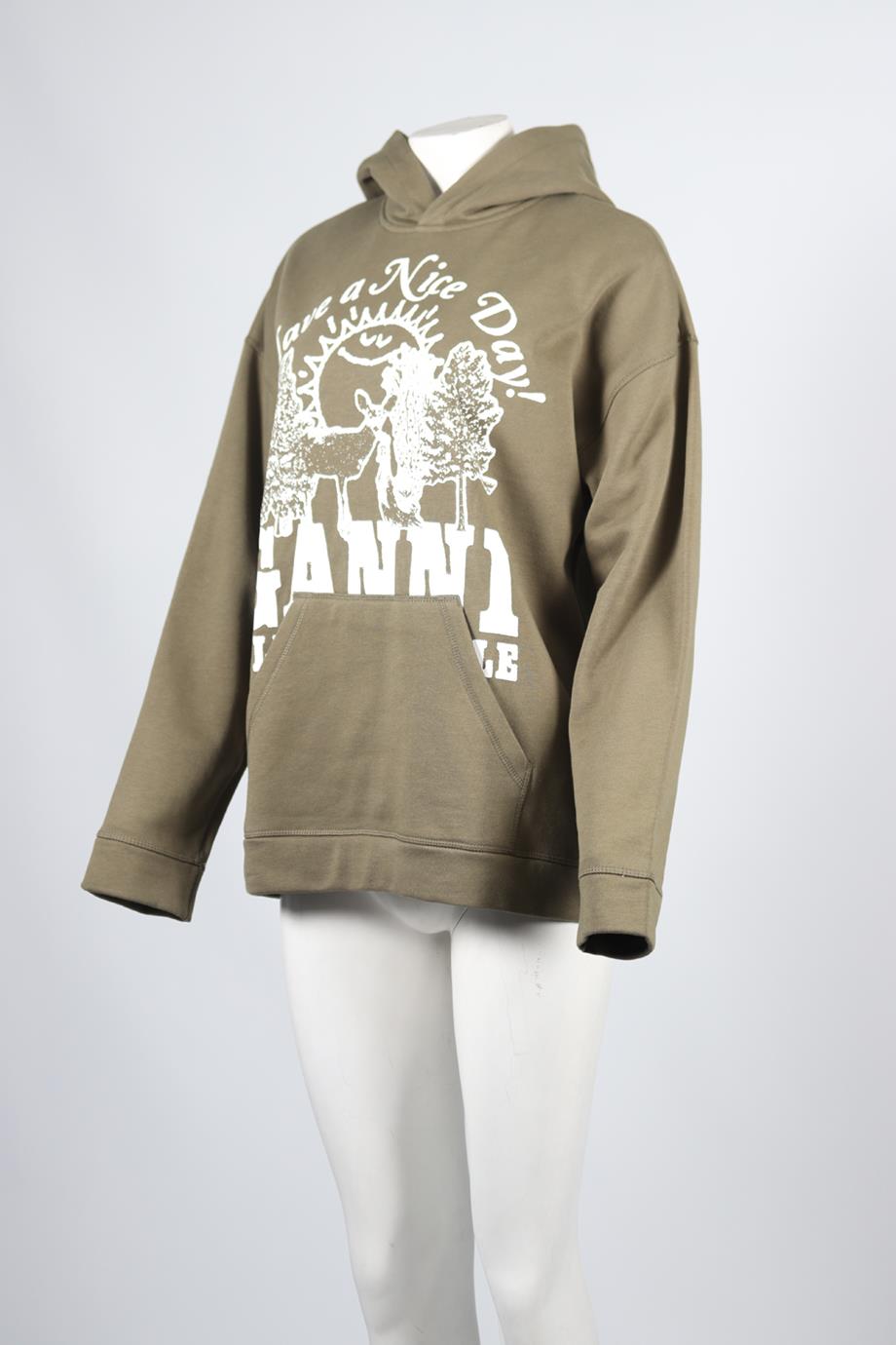 GANNI COTTON HOODIE SMALL-MEDIUM