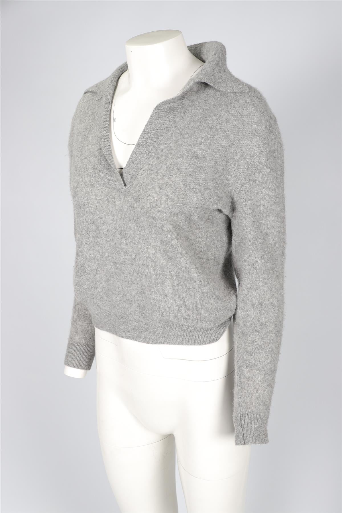 KHAITE GREY CASHMERE SWEATER SMALL
