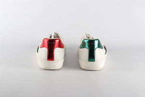 GUCCI WHITE MEN'S ACE LEATHER SNEAKERS UK 8.5