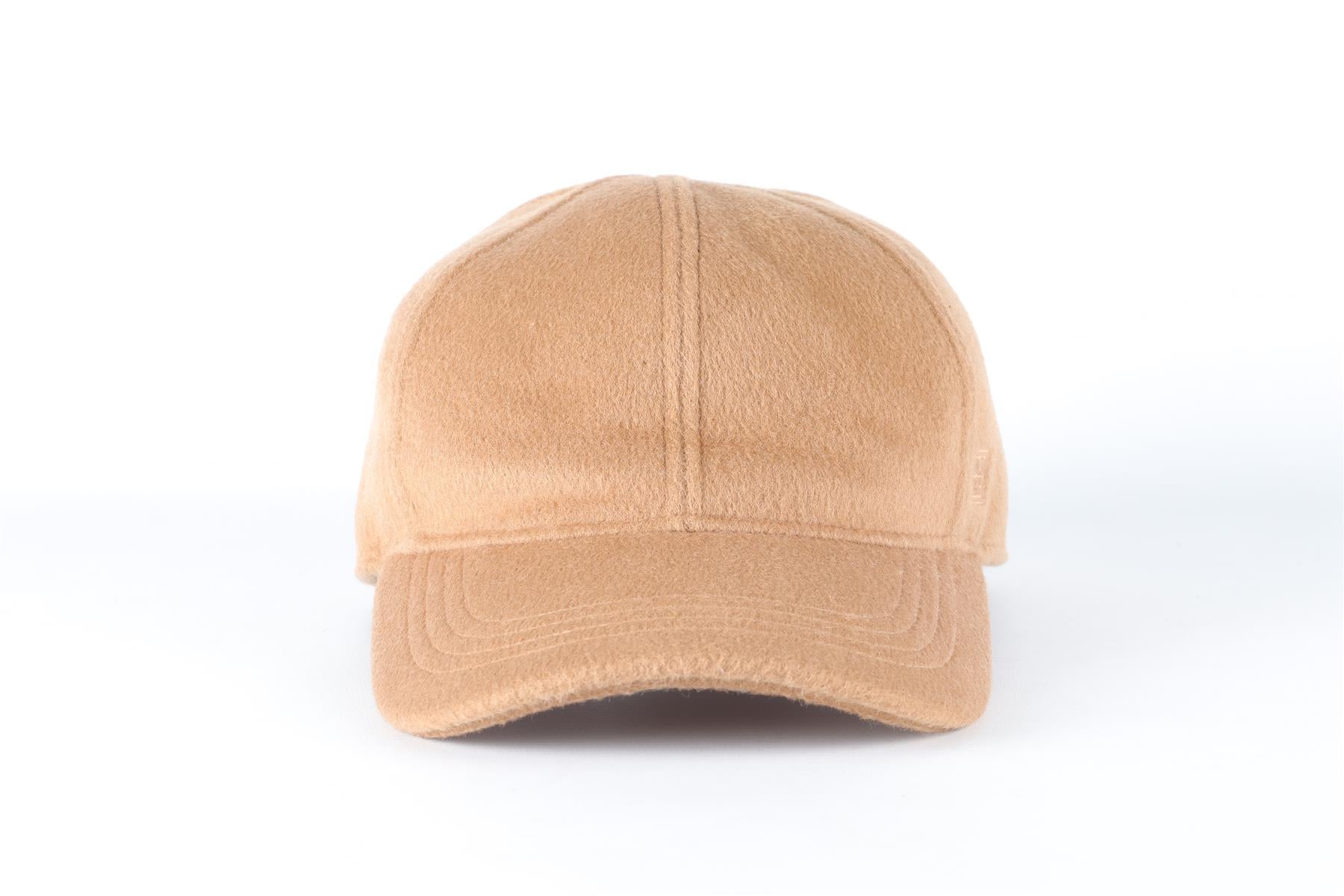 TOTEME BROWN CASHMERE BASEBALL CAP