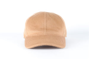 TOTEME BROWN CASHMERE BASEBALL CAP