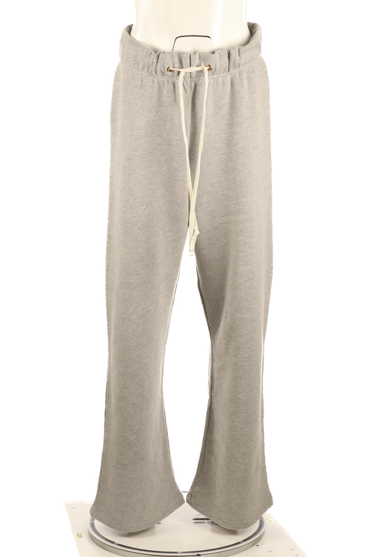 LES TIEN GREY COTTON TRACK PANTS MEDIUM