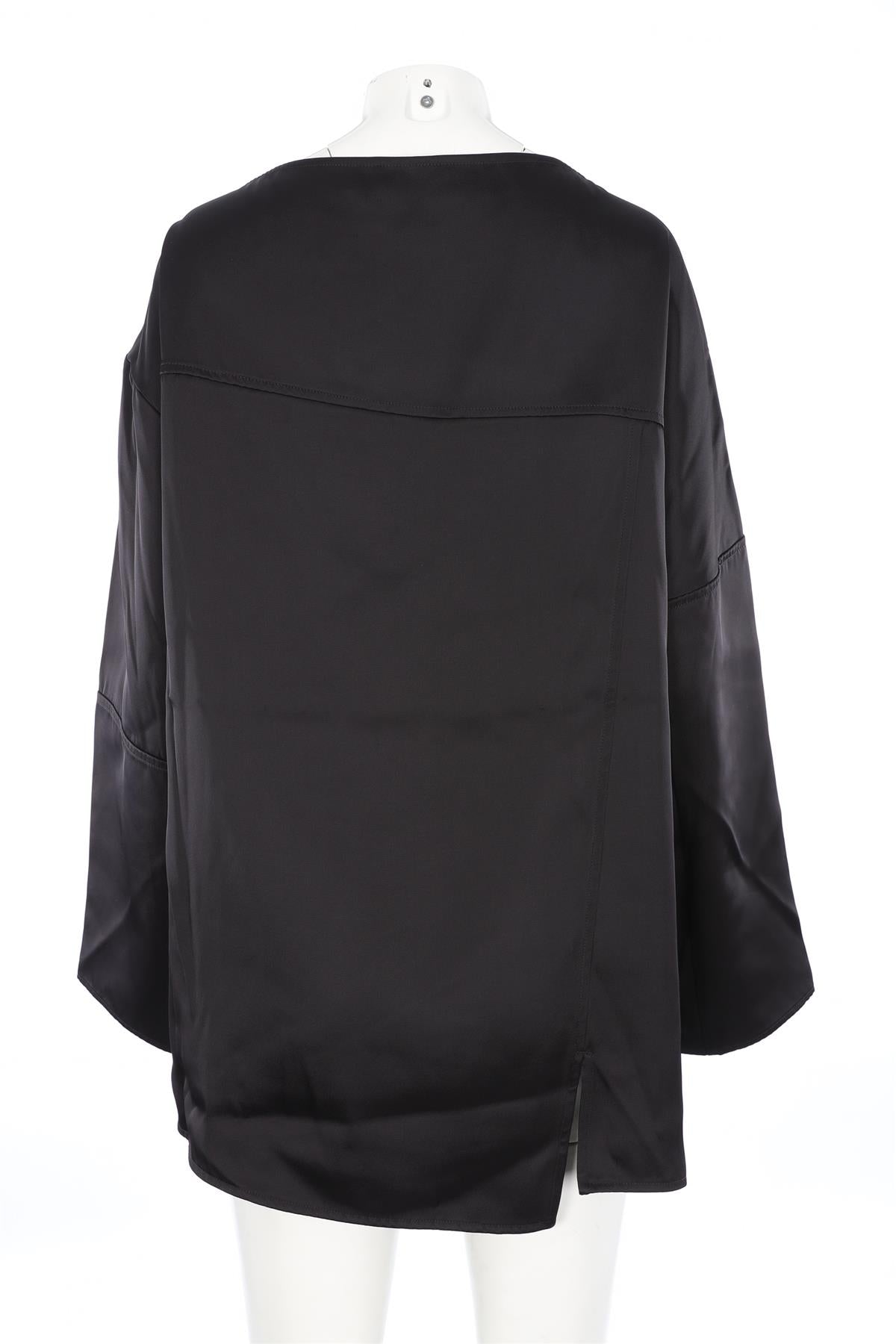 JIL SANDER BLACK SILK TOP FR 36 UK 8