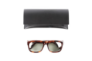 SAINT LAURENT BROWN D FRAME ACETATE SUNGLASSES ONE SIZE