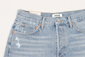 AGOLDE BLUE HIGH RISE DENIM SHORTS W28 UK 10