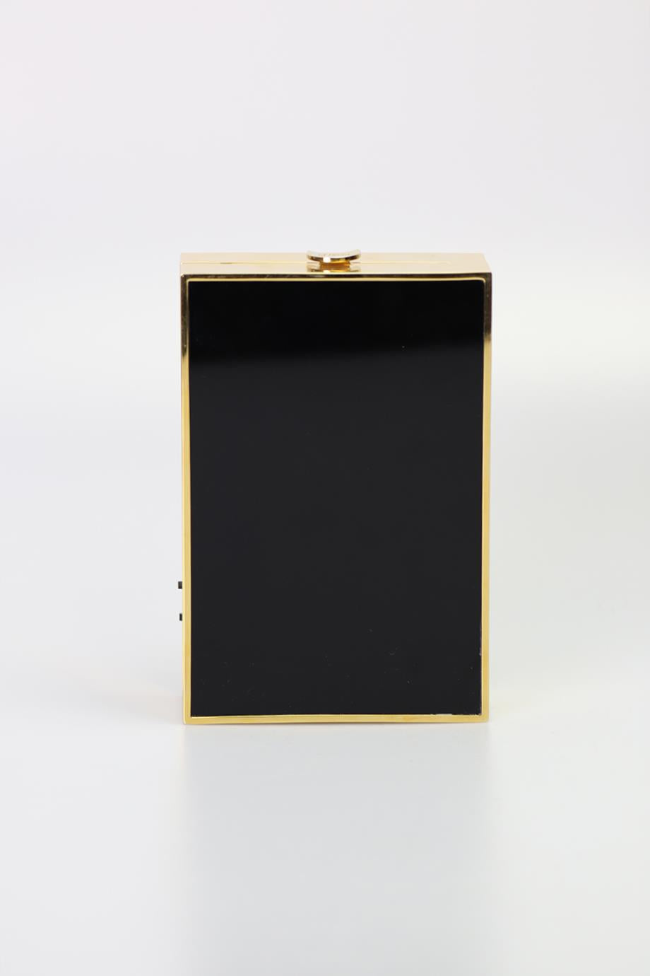 CHAOS PRINTED GOLD TONE CLUTCH