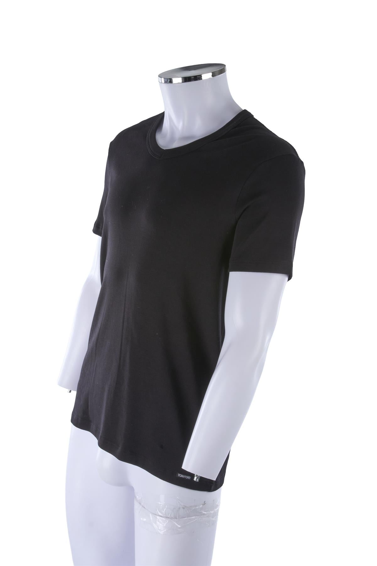 BLACK MEN'S COTTON T-SHIRT