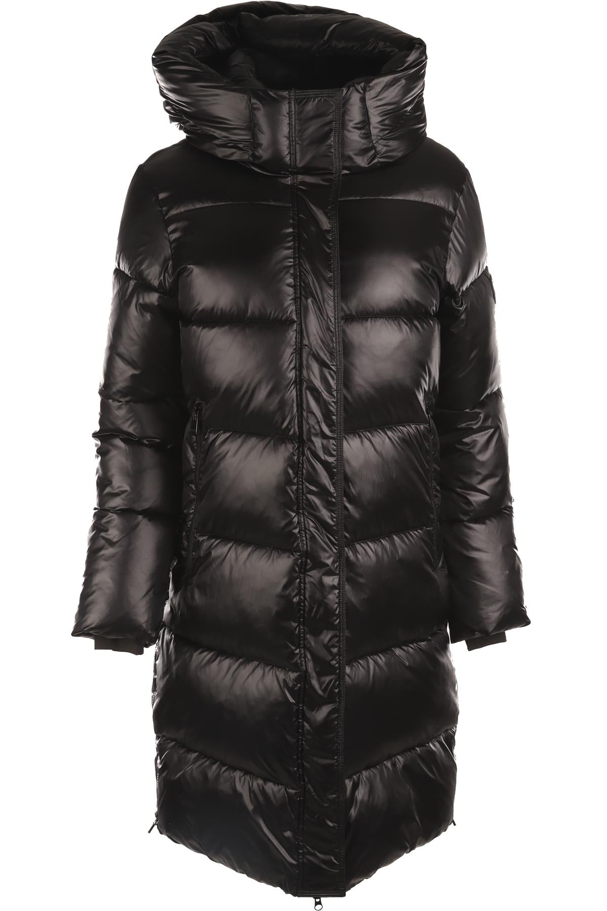 PIKEUR COLLECTION BLACK PADDED DOWN COAT FR 40 UK 12