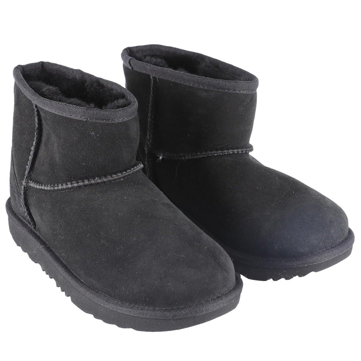 UGG AUSTRALIA BLACK KIDS GIRLS SUEDE BOOTS EU 35 UK 2 US 3