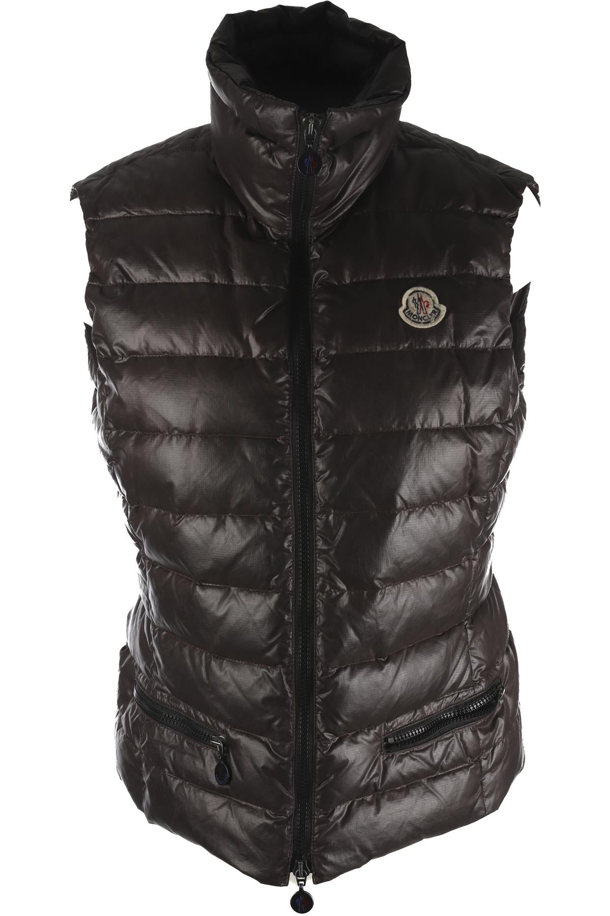 MONCLER GREY PADDED DOWN GILET UK 12