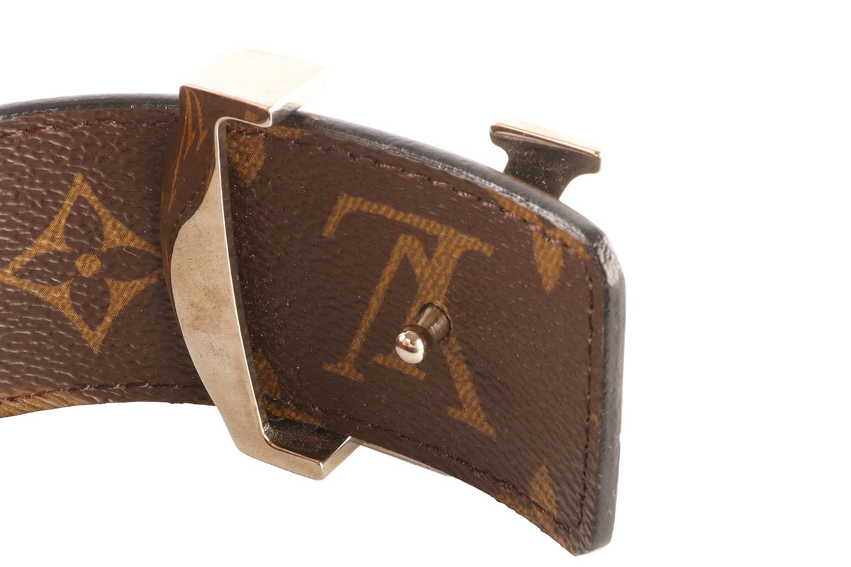 BROWN MEN'S 40MM MONOGRAM LEATHER BELT