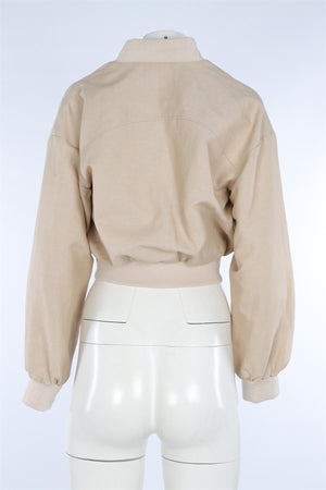 MAJE BEIGE COTTON JACKET FR 36 UK 8