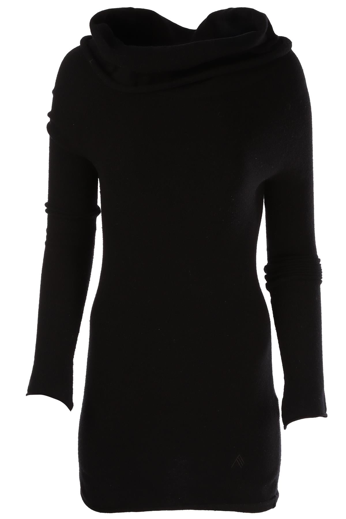 THE ATTICO BLACK KNIT MINI DRESS IT 40 UK 8
