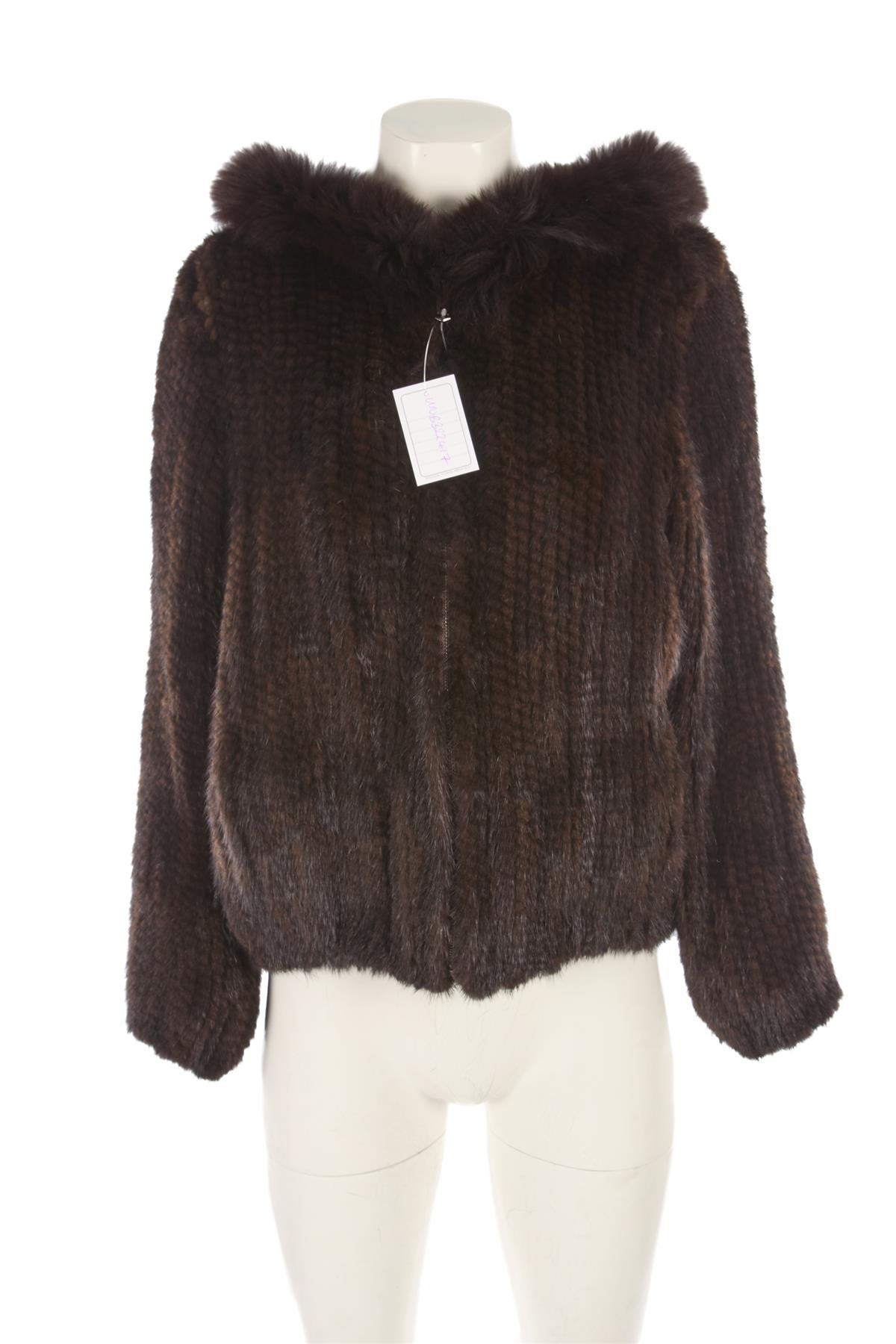 UNBRANDED BROWN MINK FUR JACKET MEDIUM