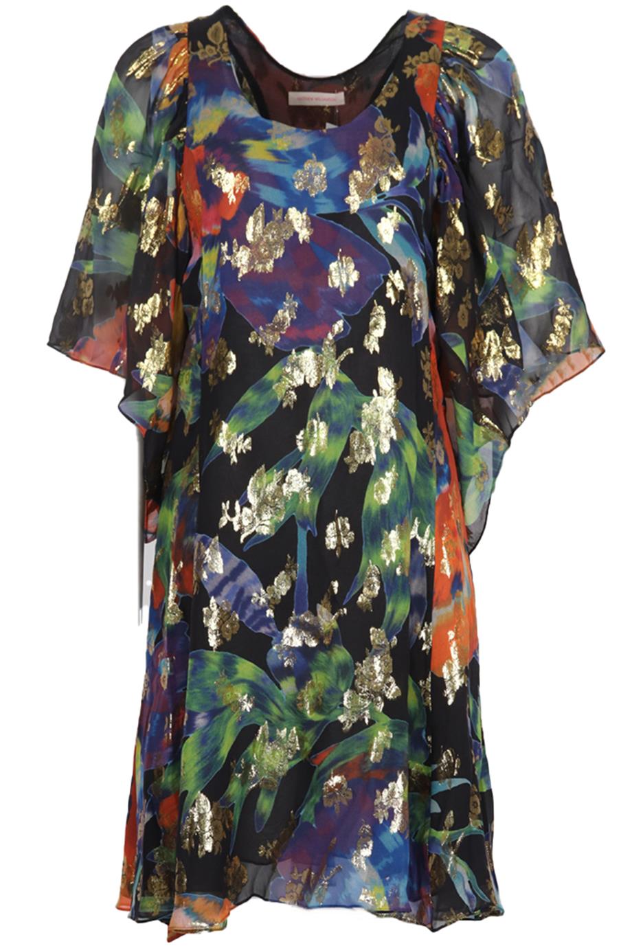 MATTHEW WILLIAMSON BELTED SILK BLEND MINI DRESS UK 8