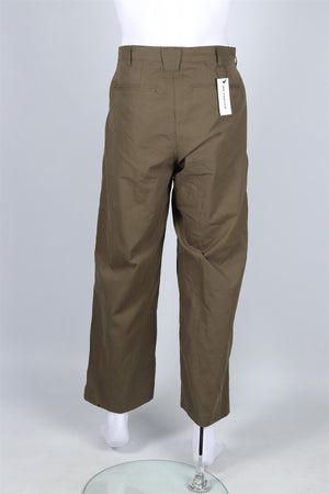 MONITALY GREEN MEN'S COTTON WIDE LEG PANTS UK/US WAIST 30