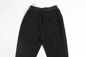 CELINE BLACK WOVEN SLIM LEG PANTS FR 36 UK 8