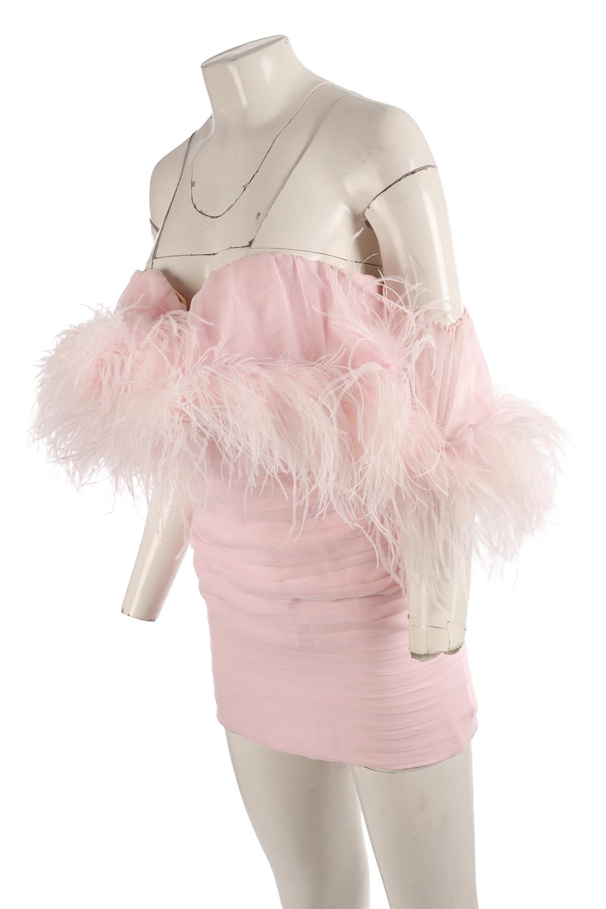 MAGDA BUTRYM PINK SILK MINI DRESS FR 38 UK 10