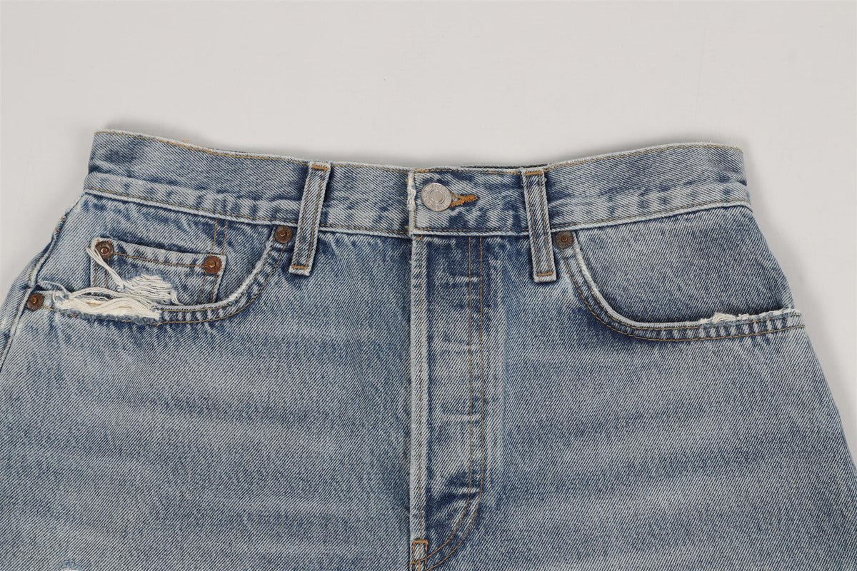 RE/DONE HIGH RISE DENIM SHORTS W27 UK 8-10