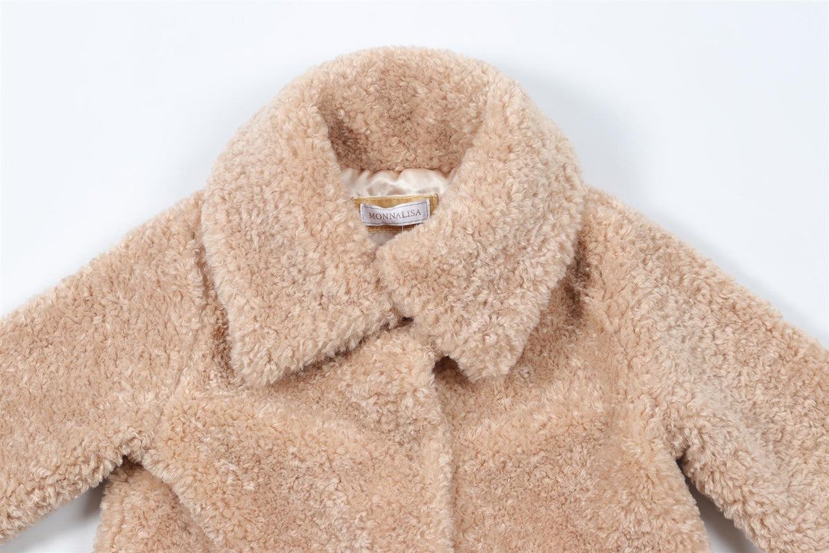 MONNALISA BEIGE KIDS GIRLS COAT 5 YEARS