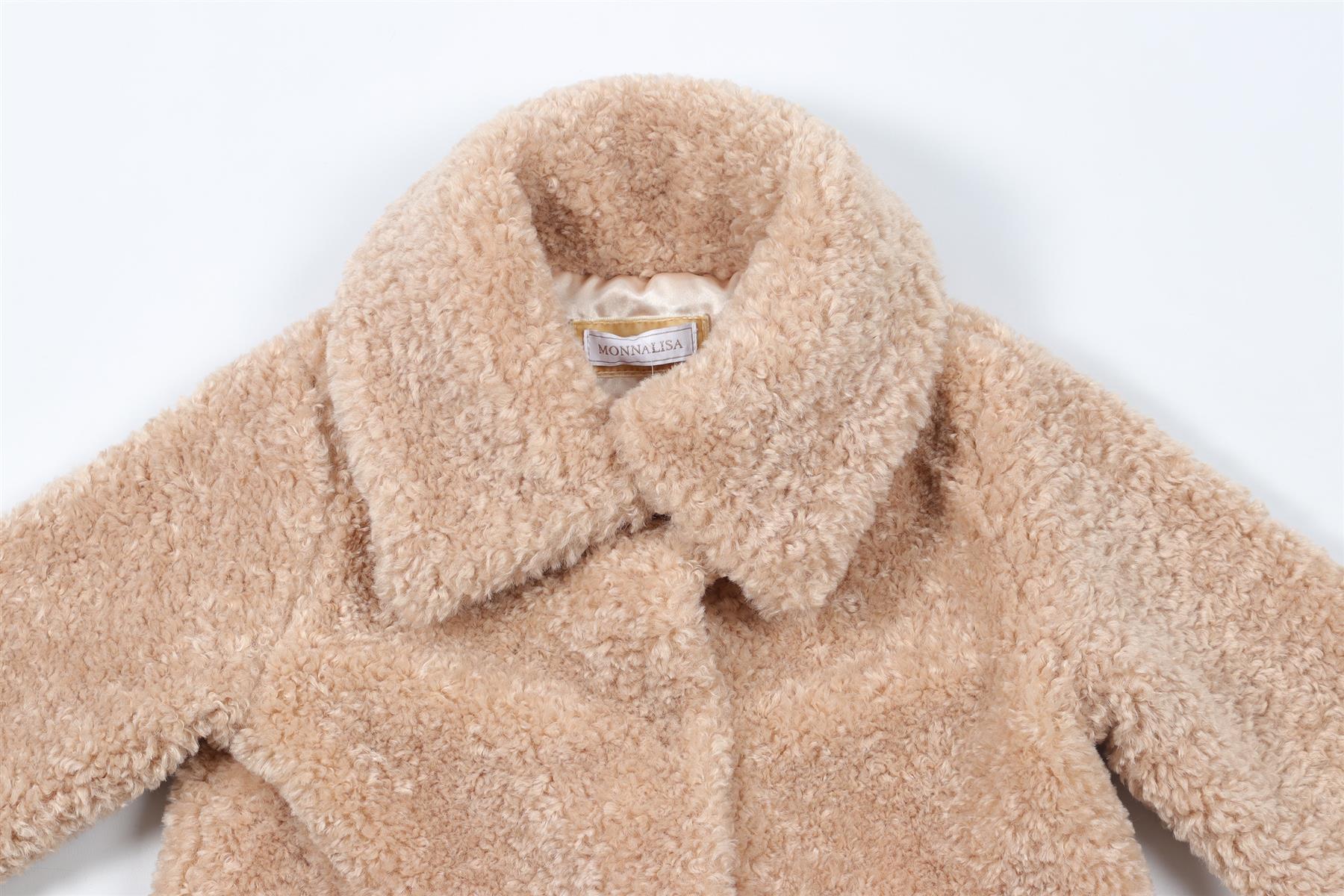 MONNALISA BEIGE KIDS GIRLS COAT 5 YEARS