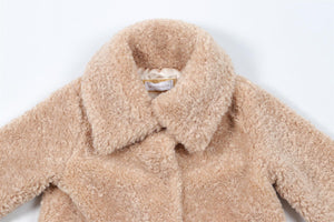 MONNALISA BEIGE KIDS GIRLS COAT 5 YEARS