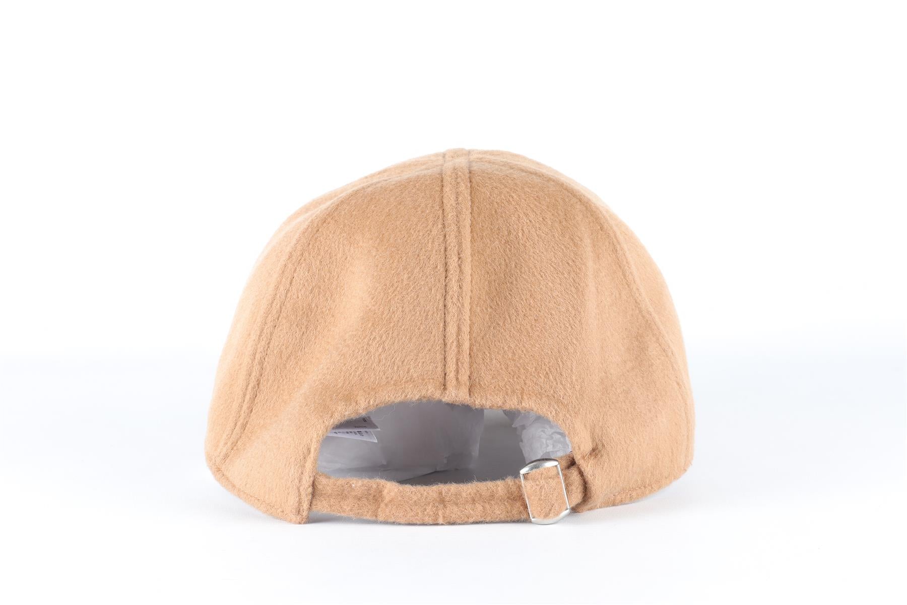 TOTEME BROWN CASHMERE BASEBALL CAP