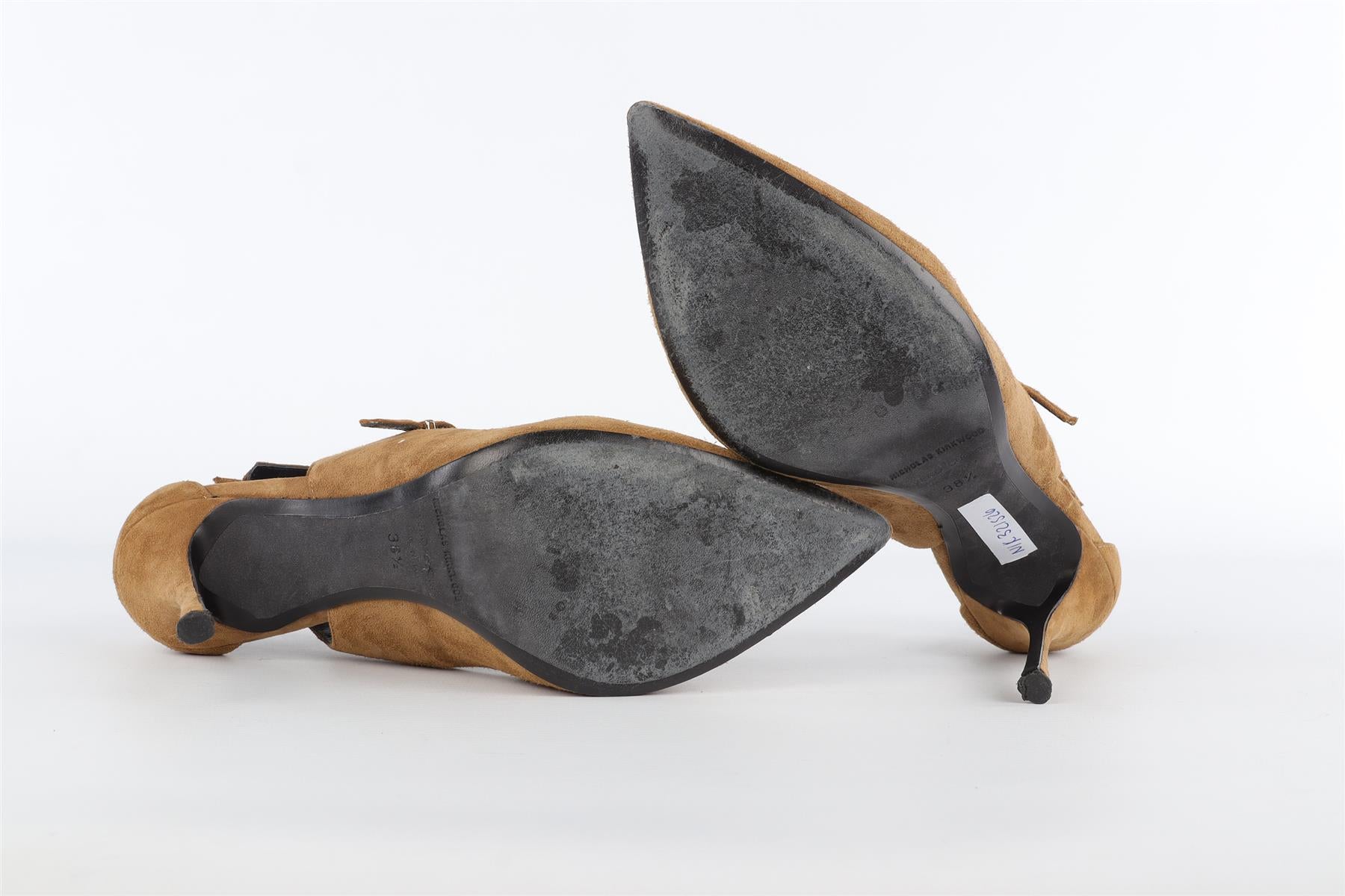 NICHOLAS KIRKWOOD BROWN SUEDE SANDALS EU 38.5 UK 5.5 US 8.5
