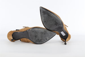 NICHOLAS KIRKWOOD BROWN SUEDE SANDALS EU 38.5 UK 5.5 US 8.5